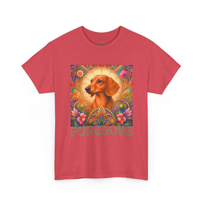 Dachshund Tan Vintage Graphic T-Shirt – Unisex Cotton Tee for Dog Lovers