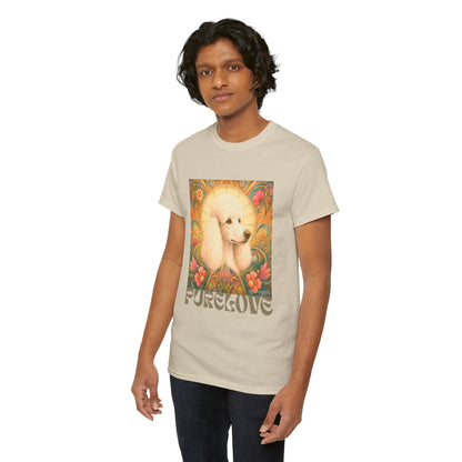 White Poodle Vintage Graphic T-Shirt – Unisex Cotton Tee for Dog Lovers