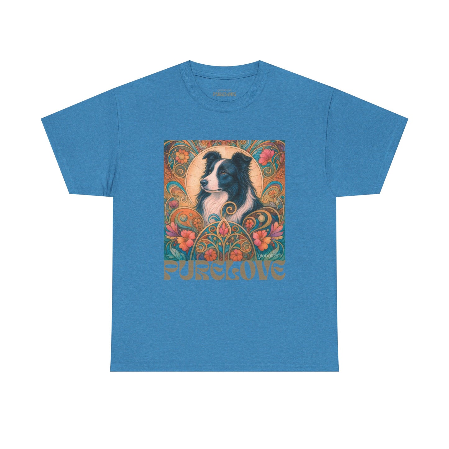 Border Collie (Black & White) Vintage Graphic T-Shirt – Unisex Cotton Tee for Dog Lovers