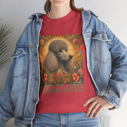 Poodle Grey Vintage Graphic T-Shirt – Unisex Cotton Tee for Dog Lovers