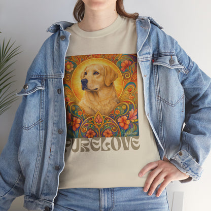 Golden Labrador Vintage Graphic T-shirt - Unisex Cotton Tee for Dog Lovers