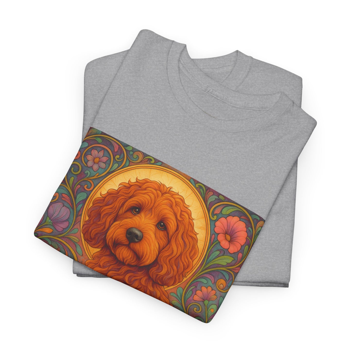 Red Cockapoo (Spoodle) Vintage Graphic T-Shirt – Unisex Cotton Tee for Dog Lovers
