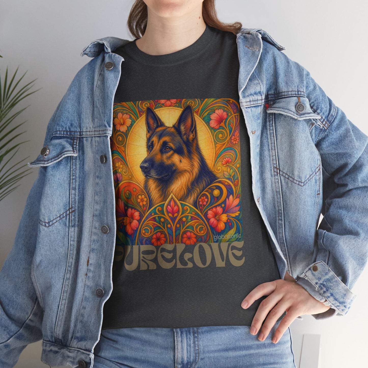 German Shepherd Vintage Graphic T-Shirt – Unisex Cotton Tee for Dog Lovers