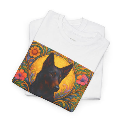 Black Kelpie Vintage Graphic T-Shirt – Unisex Cotton Tee for Dog Lovers