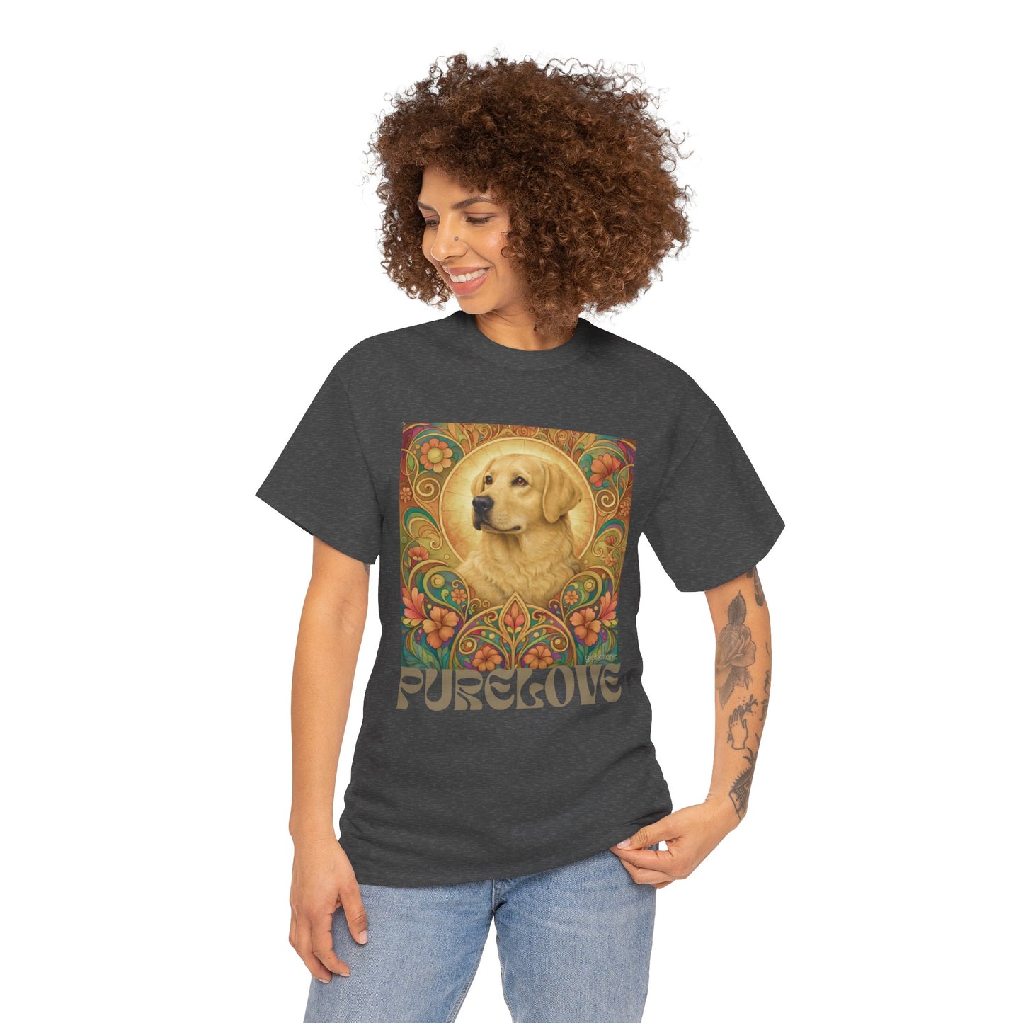 Golden Labrador Vintage Graphic T-shirt - Unisex Cotton Tee for Dog Lovers