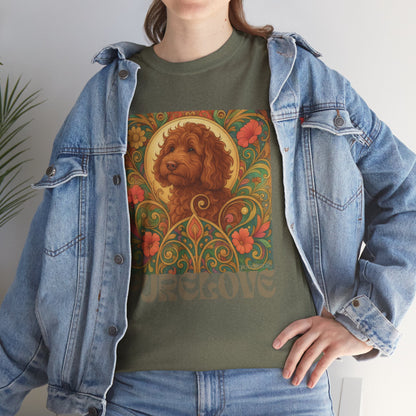Red Cavapoo (Cavoodle) Vintage Graphic T-Shirt – Unisex Cotton Tee for Dog Lovers