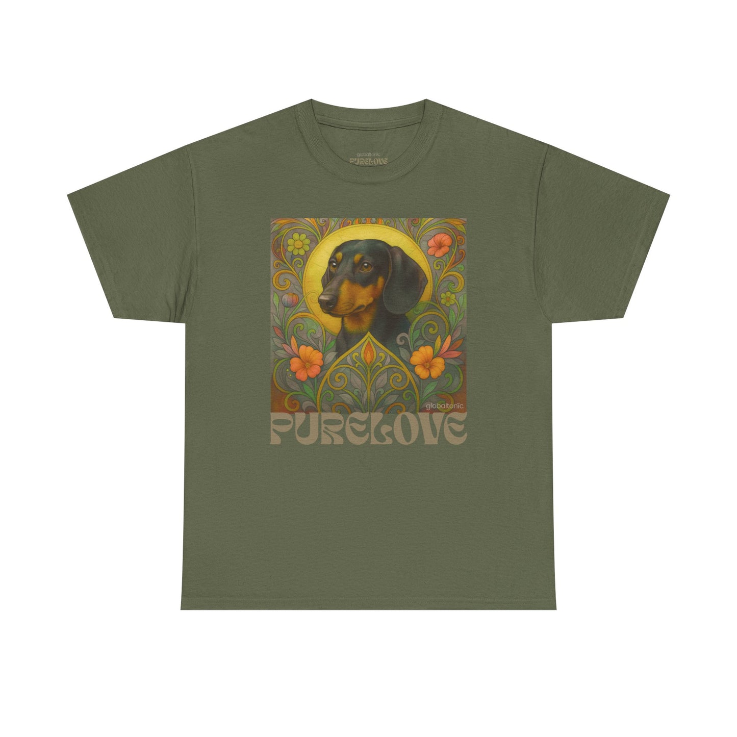 Dachshund Black Tan Shorthair Vintage Graphic T-shirt - Unisex Cotton Tee for Dog Lovers