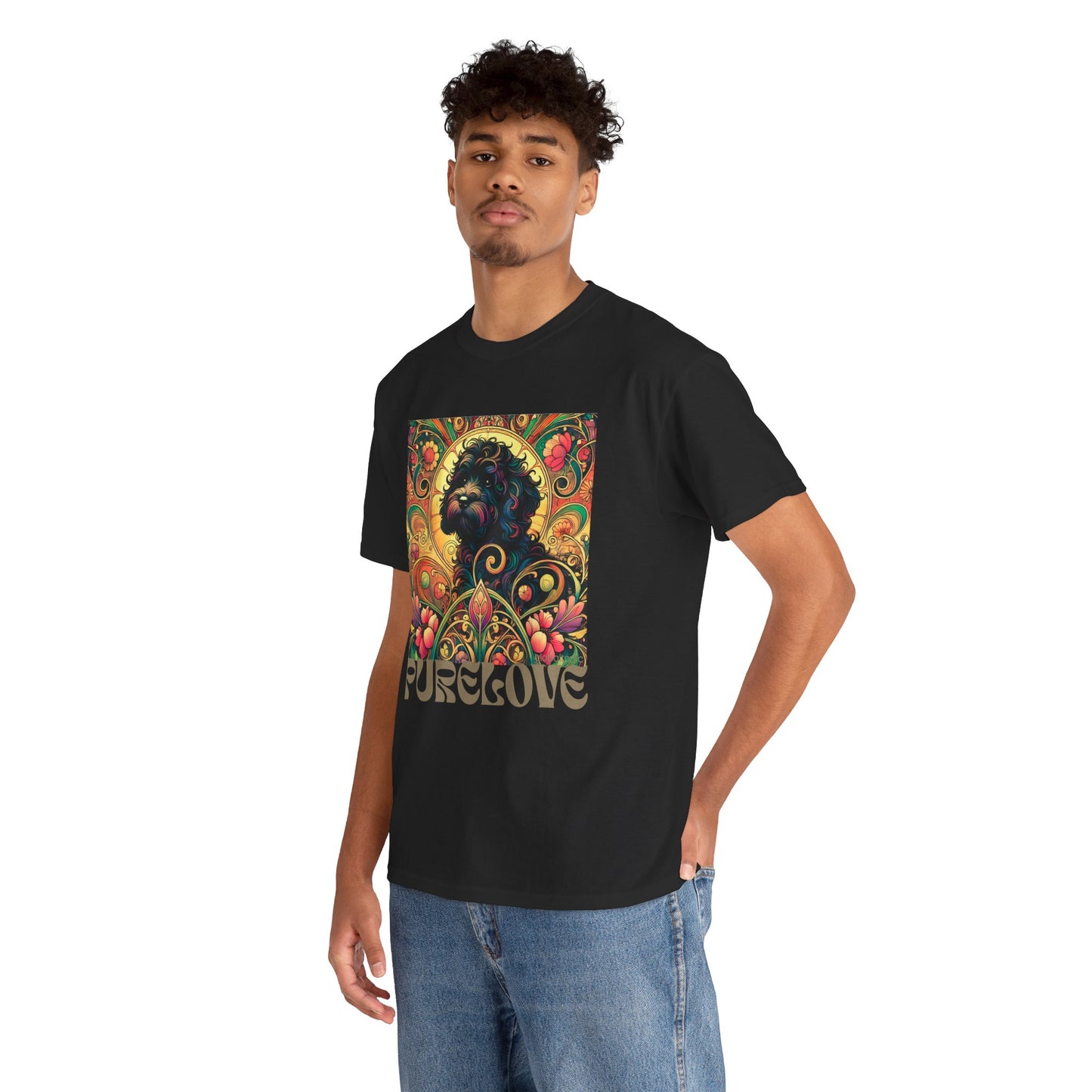 Black Cavapoo (Cavoodle) Vintage Graphic T-Shirt – Unisex Cotton Tee for Dog Lovers