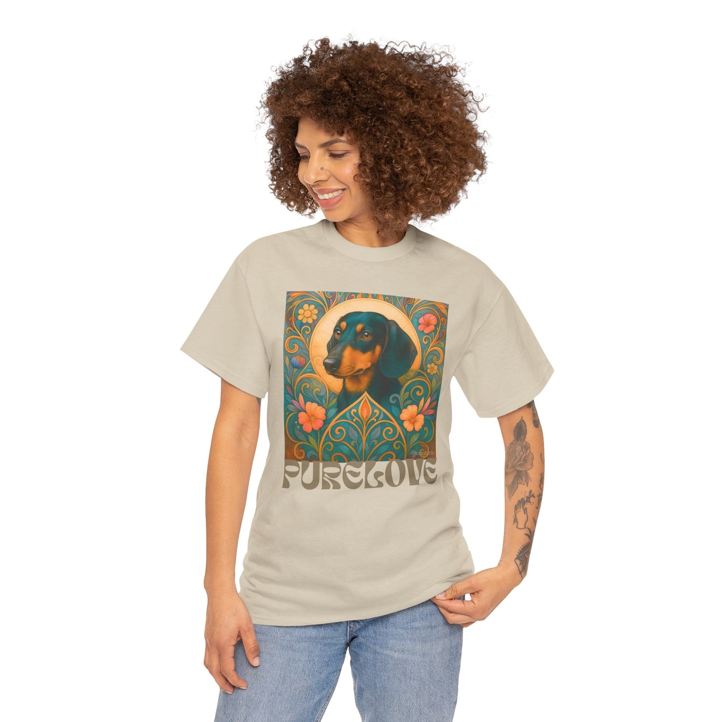 Dachshund Black Tan Shorthair Vintage Graphic T-shirt - Unisex Cotton Tee for Dog Lovers