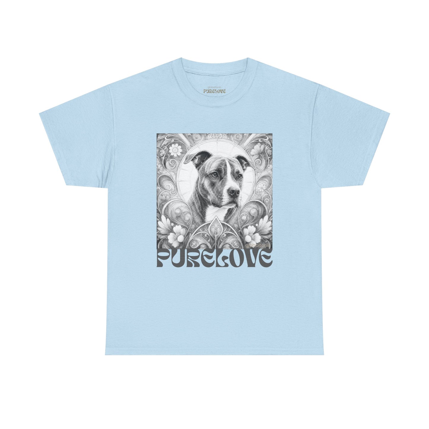Staffy (Coco) Bull Terrier Vintage Unisex Cotton Tee for Dog Lovers (Black & White)