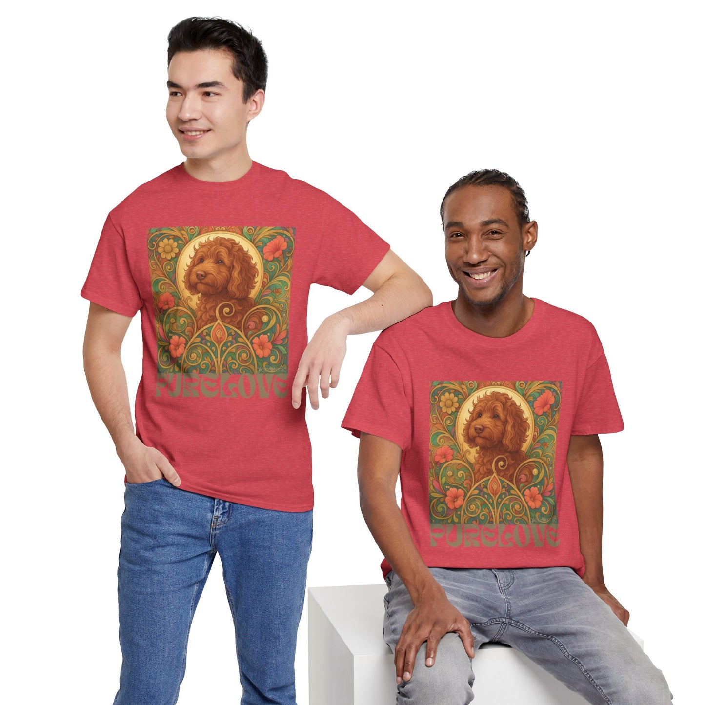 Red Cavapoo (Cavoodle) Vintage Graphic T-Shirt – Unisex Cotton Tee for Dog Lovers