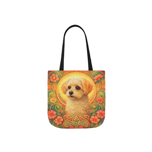 Foxypoo (Foodle) All-Over Print Canvas Tote Bag – Colourful Artistic Dog Lover Gift