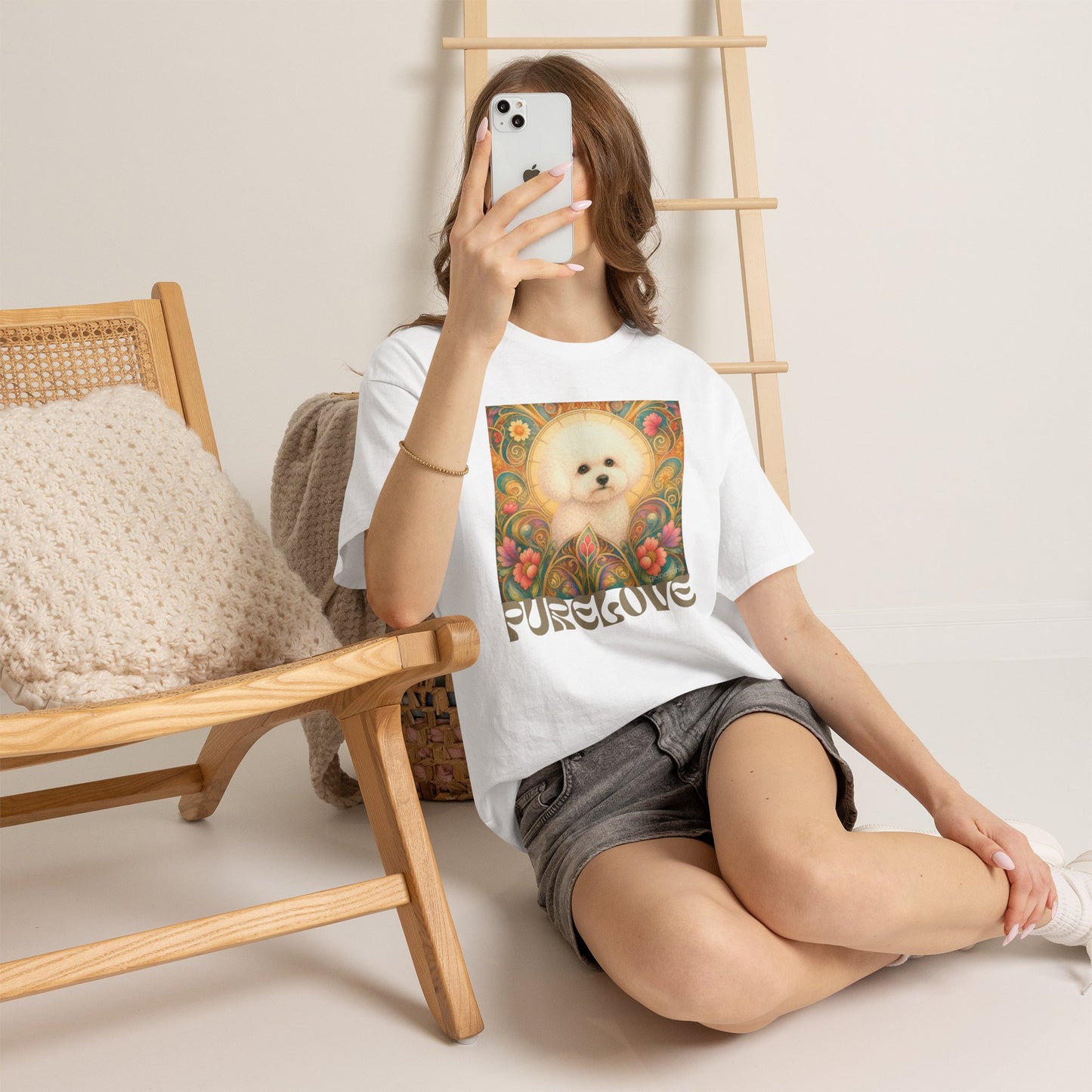Bichon Frise Vintage Graphic T-Shirt – Unisex Cotton Tee for Dog Lovers