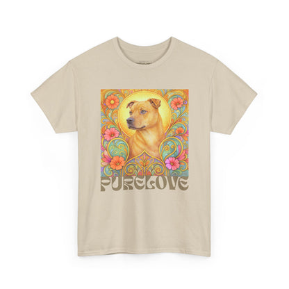 Staffy Tan Vintage Graphic T-Shirt – Unisex Cotton Tee for Dog Lovers