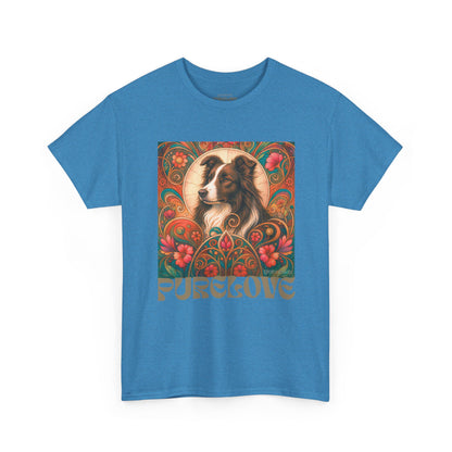 Border Collie (Chocolate & White) Vintage Graphic T-Shirt – Unisex Cotton Tee for Dog Lovers