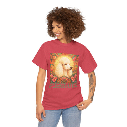 White Poodle Vintage Graphic T-Shirt – Unisex Cotton Tee for Dog Lovers