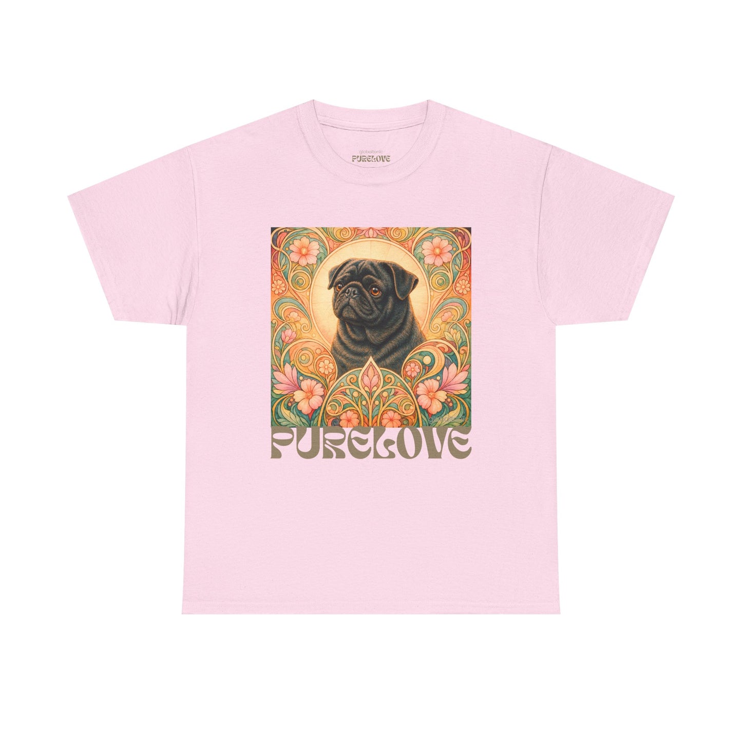 Pug Black Vintage Graphic T-Shirt – Unisex Cotton Tee for Dog Lovers