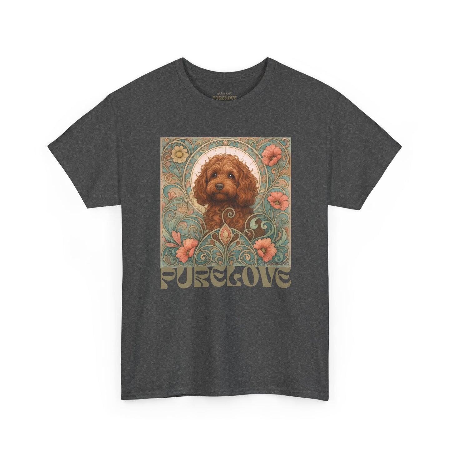 Strawberry Cavapoo (Cavoodle) Vintage Graphic T-shirt -Unisex Cotton Tee for Dog Lovers