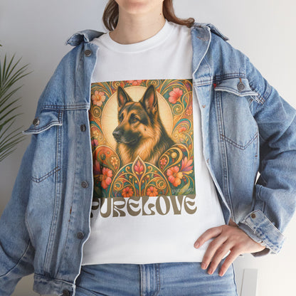 German Shepherd Vintage Graphic T-Shirt – Unisex Cotton Tee for Dog Lovers