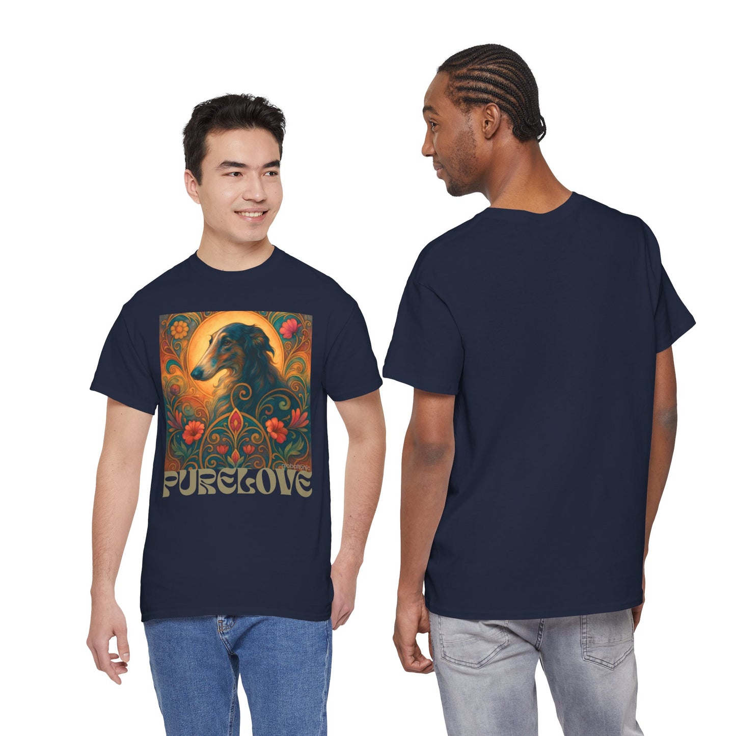 Borzoi Vintage Graphic T-Shirt – Unisex Cotton Tee for Dog Lovers