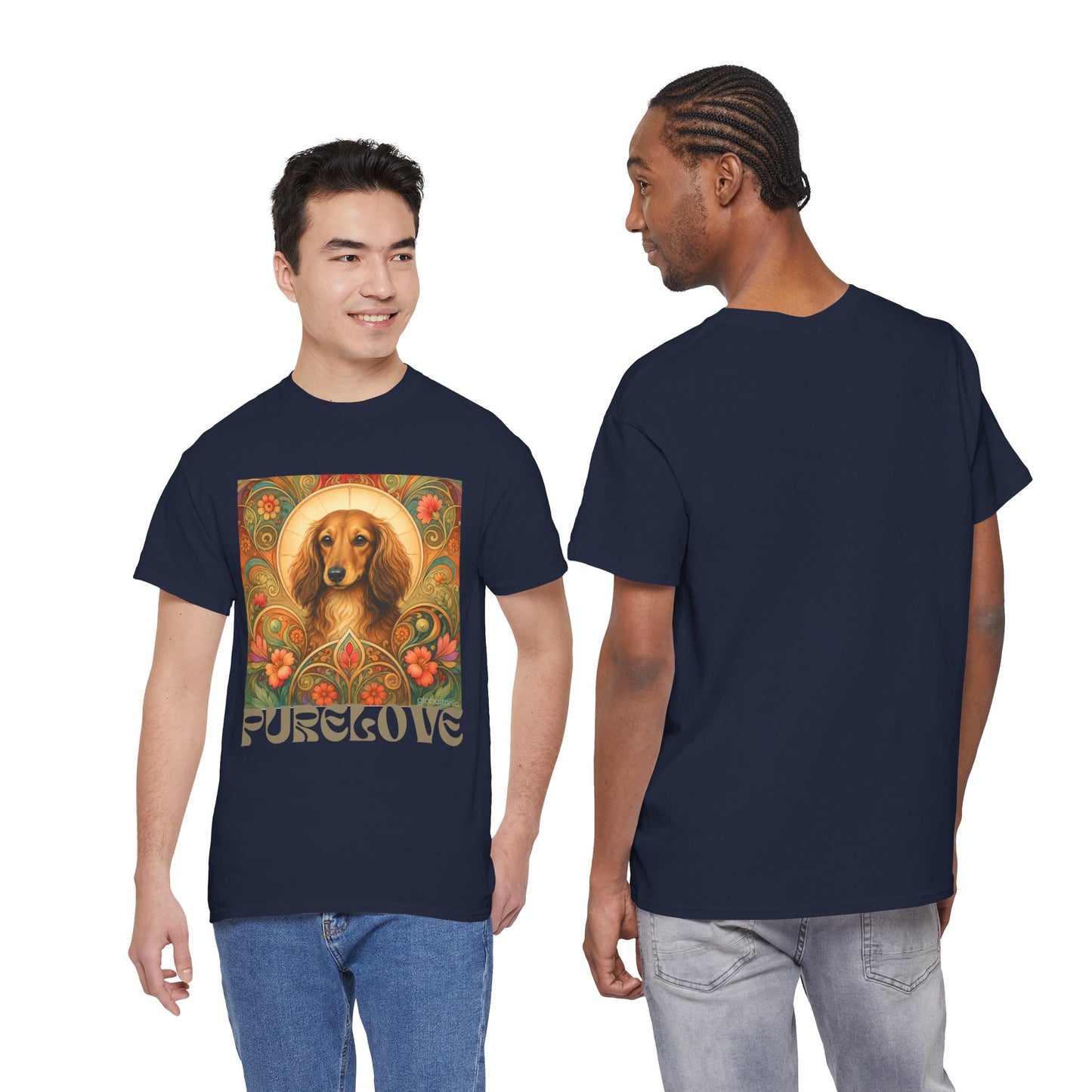 Dachshund Tan Longhair Vintage Graphic T-Shirt – Unisex Cotton Tee for Dog Lovers