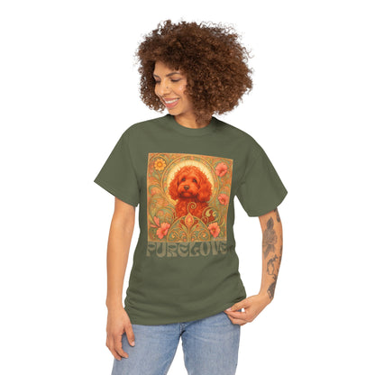 Strawberry Cavapoo (Cavoodle) Vintage Graphic T-shirt -Unisex Cotton Tee for Dog Lovers