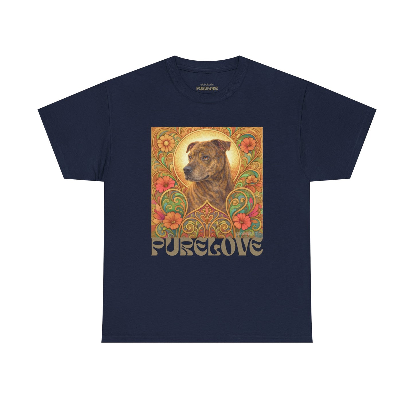 Staffy Brown Brindle Vintage Graphic T-Shirt – Unisex Cotton Tee for Dog Lovers