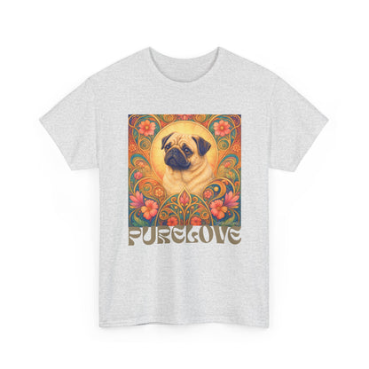 Pug Tan Vintage Graphic T-Shirt – Unisex Cotton Tee for Dog Lovers