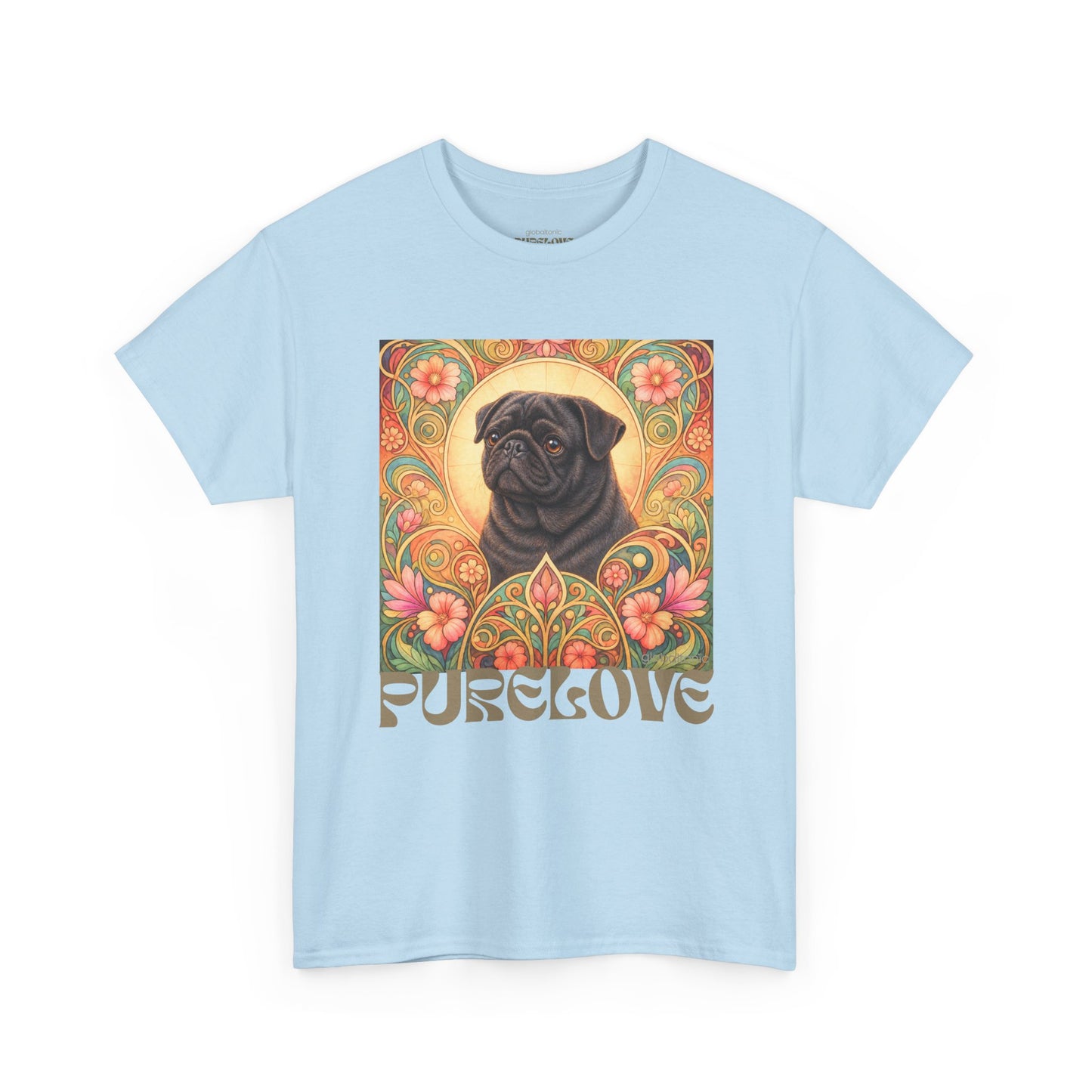 Pug Black Vintage Graphic T-Shirt – Unisex Cotton Tee for Dog Lovers