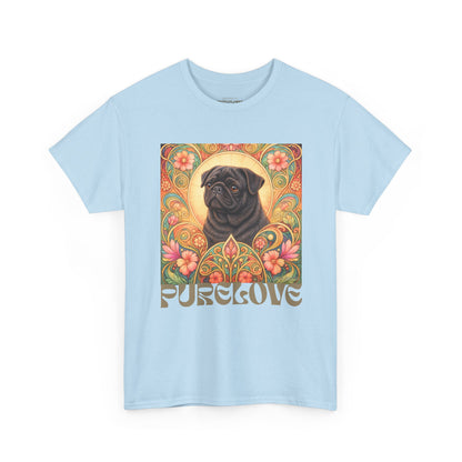 Pug Black Vintage Graphic T-Shirt – Unisex Cotton Tee for Dog Lovers
