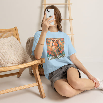 Collie Vintage Graphic T-shirt - Unisex Cotton Tee for Dog Lovers