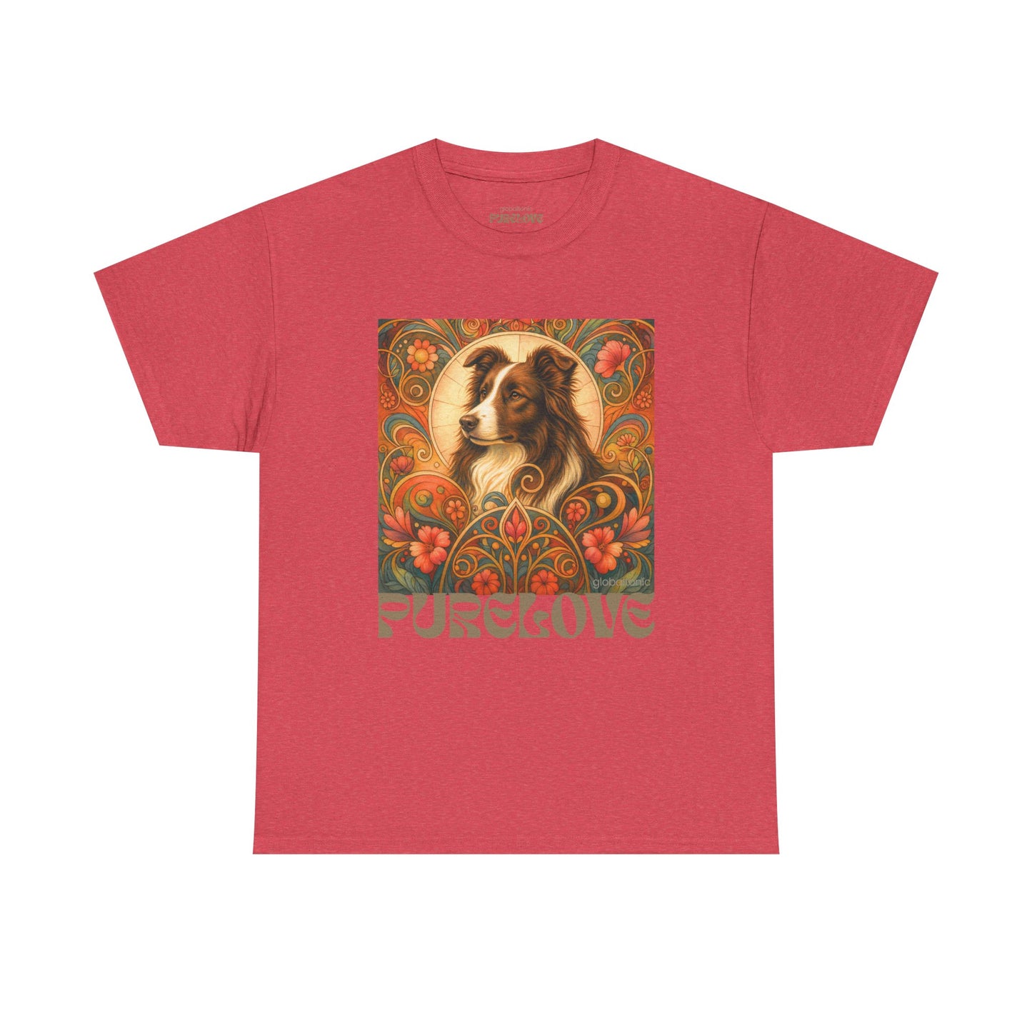 Border Collie (Chocolate & White) Vintage Graphic T-Shirt – Unisex Cotton Tee for Dog Lovers