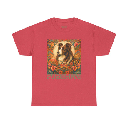 Border Collie (Chocolate & White) Vintage Graphic T-Shirt – Unisex Cotton Tee for Dog Lovers