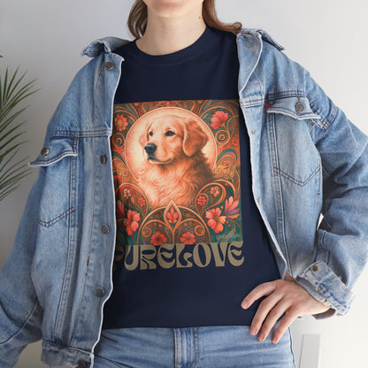 Golden Retriever Vintage Graphic T-shirt - Unisex Cotton Tee for Dog Lovers