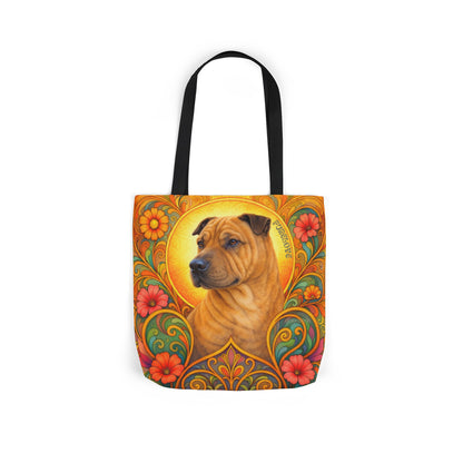 Shar Pei All-Over Print Canvas Tote Bag – Colourful Artistic Dog Lover Gift