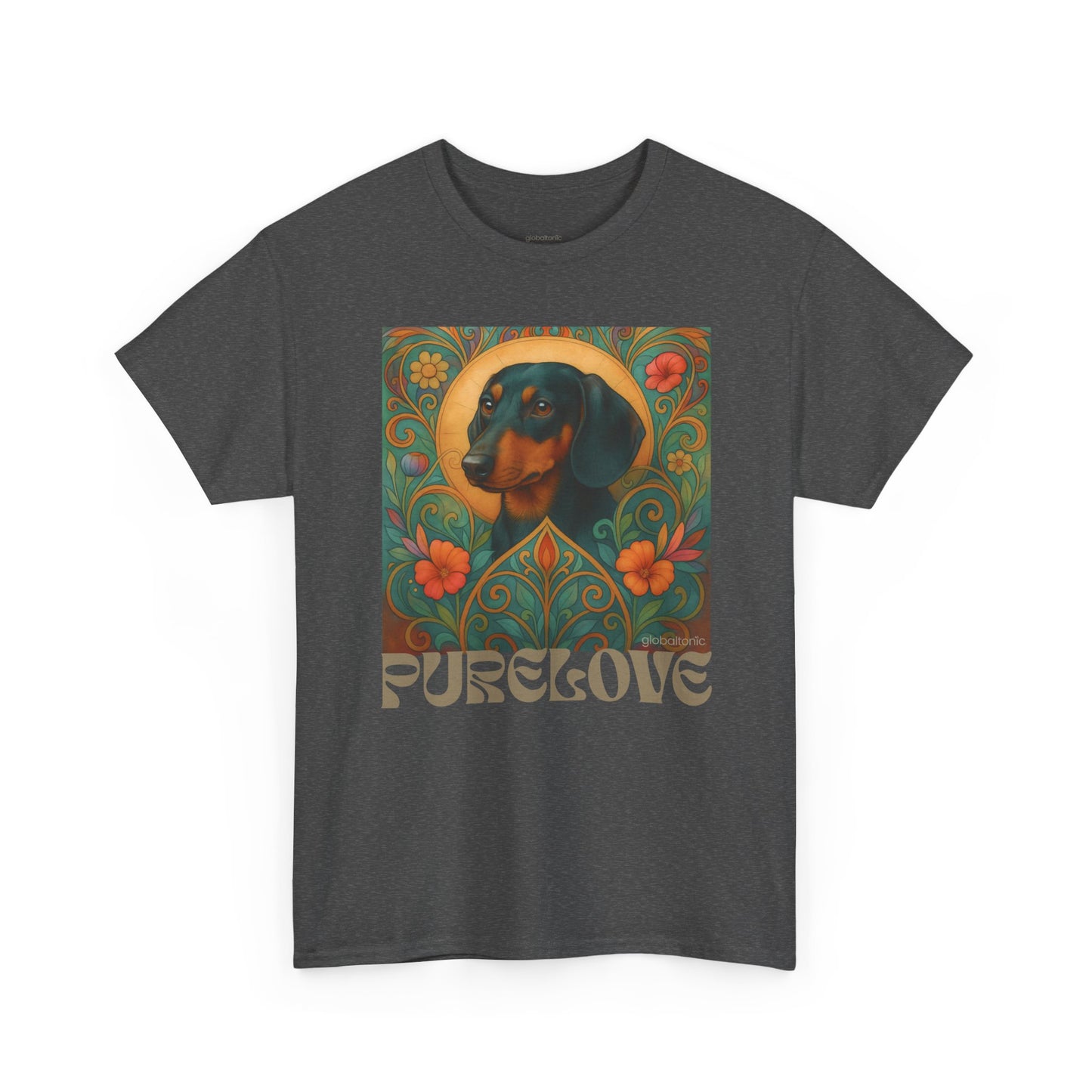 Dachshund Black Tan Shorthair Vintage Graphic T-shirt - Unisex Cotton Tee for Dog Lovers