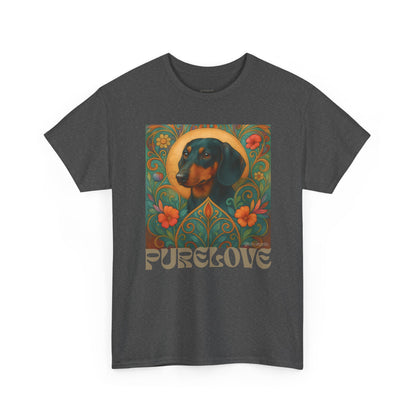 Dachshund Black Tan Shorthair Vintage Graphic T-shirt - Unisex Cotton Tee for Dog Lovers