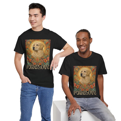 Golden Labrador Vintage Graphic T-shirt - Unisex Cotton Tee for Dog Lovers