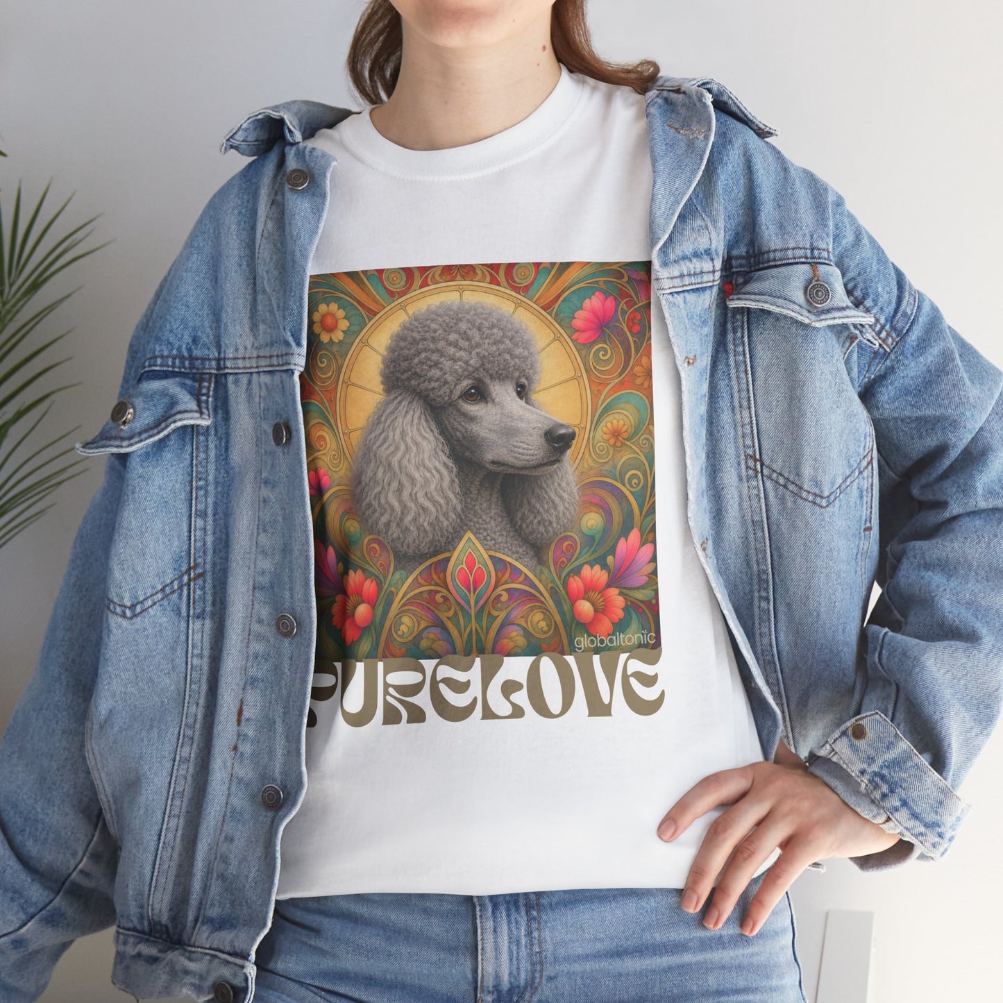 Poodle Grey Vintage Graphic T-Shirt – Unisex Cotton Tee for Dog Lovers