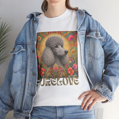 Poodle Grey Vintage Graphic T-Shirt – Unisex Cotton Tee for Dog Lovers
