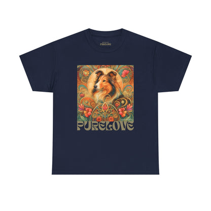 Collie Vintage Graphic T-shirt - Unisex Cotton Tee for Dog Lovers