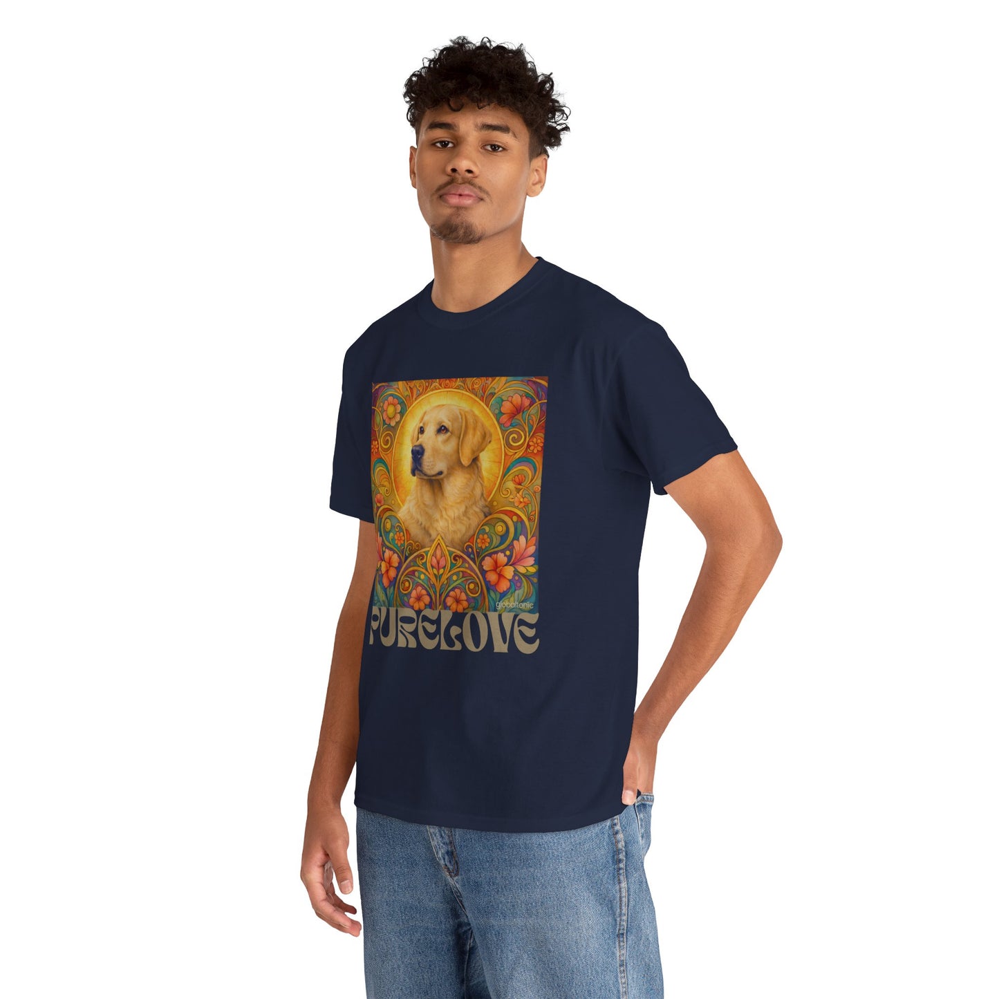 Golden Labrador Vintage Graphic T-shirt - Unisex Cotton Tee for Dog Lovers