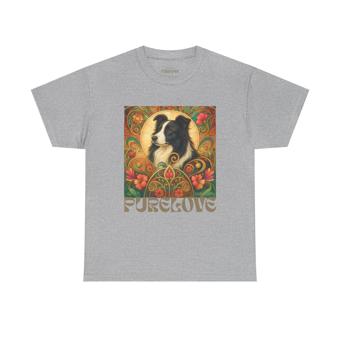 Border Collie (Black & White) Vintage Graphic T-Shirt – Unisex Cotton Tee for Dog Lovers