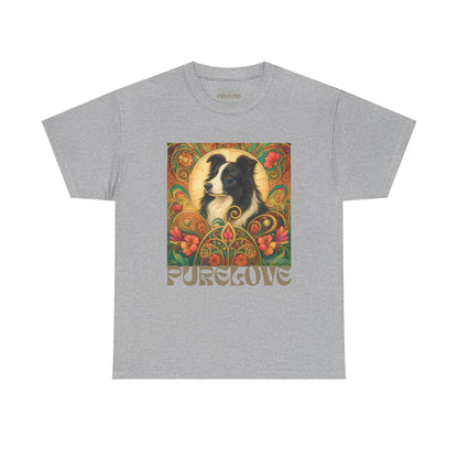 Border Collie (Black & White) Vintage Graphic T-Shirt – Unisex Cotton Tee for Dog Lovers