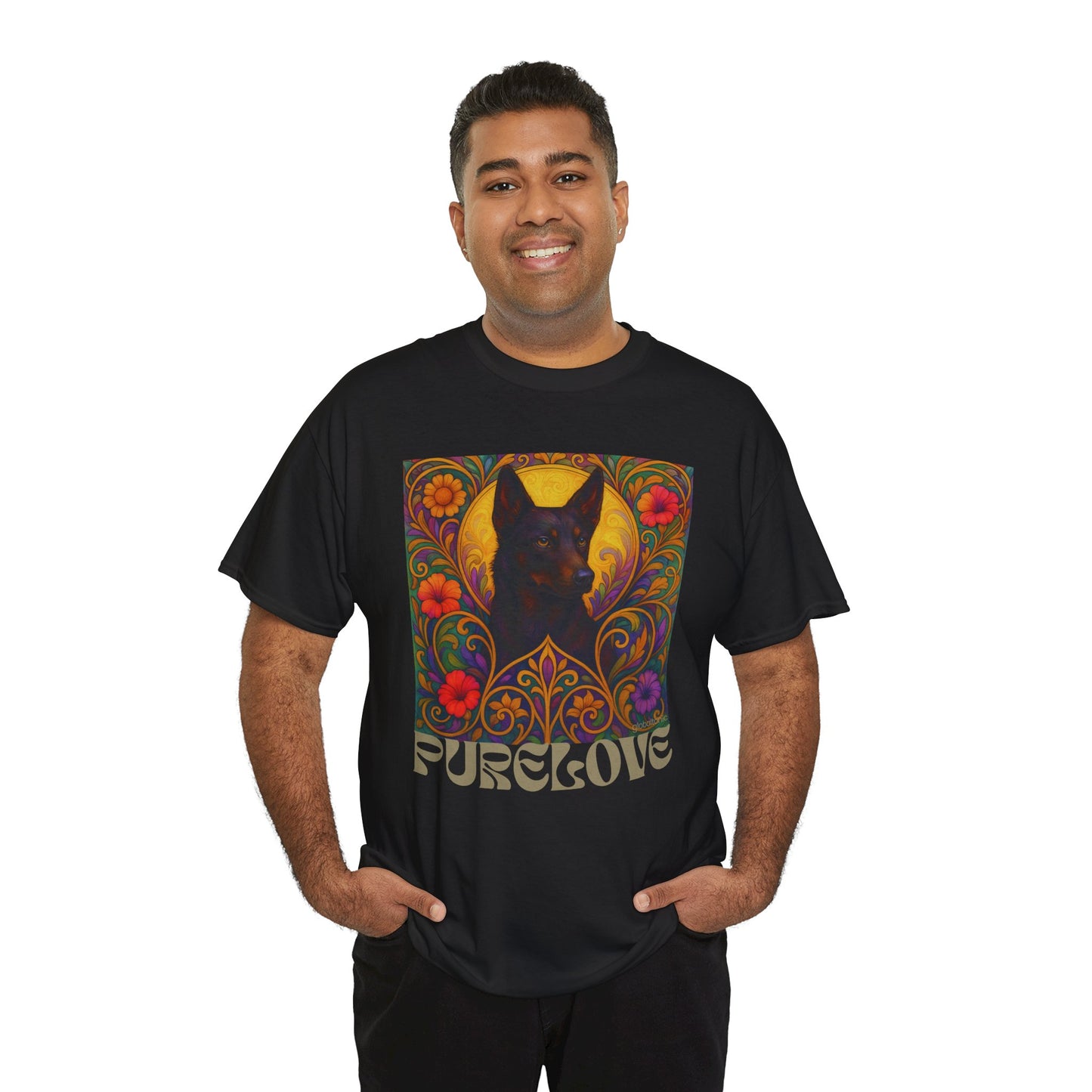 Black Kelpie Vintage Graphic T-Shirt – Unisex Cotton Tee for Dog Lovers