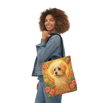 Foxypoo (Foodle) All-Over Print Canvas Tote Bag – Colourful Artistic Dog Lover Gift