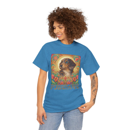 Dachshund Merle Wirehaired Vintage Unisex Cotton Tee for Dog Lovers