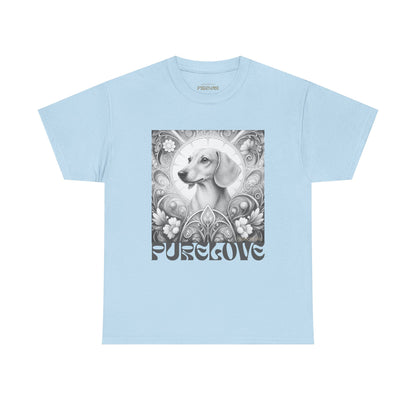 Dachshund Vintage Unisex Cotton Tee for Dog Lovers (Black & White)