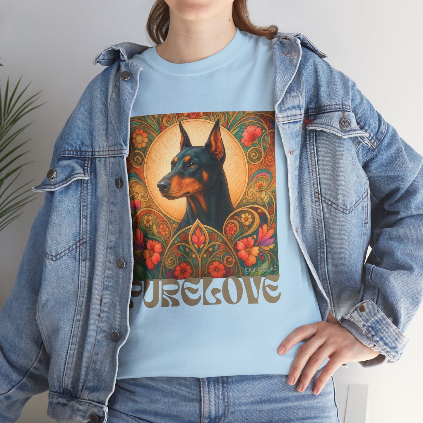Doberman Vintage Graphic T-shirt - Unisex Cotton Tee for Dog Lovers