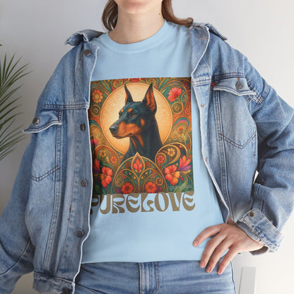 Doberman Vintage Graphic T-shirt - Unisex Cotton Tee for Dog Lovers